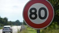 Un panneau de limitation de vitesse à 80 km/h le 29 juin 2018 à Wittenheim (France) [SEBASTIEN BOZON / AFP/Archives]