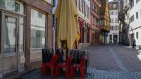 Un restaurant fermé en raison de l'épidémie de nouveau cornavirus, le 15 mars 2020 à Strasbourg [PATRICK HERTZOG / AFP/Archives]