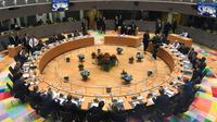 Les dirigeants européens réunis pour un sommet à Bruxelles, le 17 octobre 2018 [PIROSCHKA VAN DE WOUW / POOL/AFP]