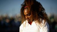 L'Américaine Serena Williams face à la Britannique Johanna Konta au 1er tour du tournoi de San José, le 31 juillet 2018 [EZRA SHAW / Getty/AFP]
