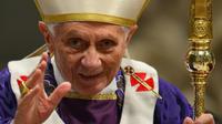 Le pape Benoît XVI lors de la messe du mercredi des cendres au Vatican, le 13 février 2013 [GABRIEL BOUYS, GABRIEL BOUYS / AFP/Archives]