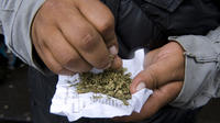 Croyant s'adresser à un client, l'ado lui a tendu la main, dans laquelle il avait un peu d’herbe et de résine de cannabis, ainsi que de la cocaïne. (Illustration) 