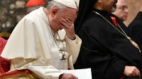 Le pape François prend part à une prière au troisième jour du sommet sur les abus sexuels commis par le clergé, le 23 février 2019 au Vatican [Vincenzo PINTO                       / POOL/AFP]