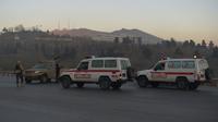 Des ambulances à Kaboul le 21 janvier 2018 [SHAH MARAI / AFP/Archives]