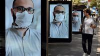 Des messages de remerciements aux personnels soignants affichés dans les rues de Sydney le 15 avril 2020 [Saeed KHAN / AFP/Archives]