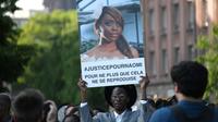 Le frère de Naomi Musenga demande justice pour sa soeur lors d'une marche silencieuse à Strasbourg, le 16 mai 2018 [FREDERICK FLORIN / AFP/Archives]