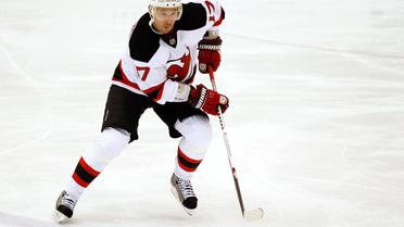 Ily Kovalchuk, des New Jersey Devils, à l'entraînement à Newark (New Jersey) à l'avant-veille de la reprise du Championnat NHL, le 16 janvier 201" [Mike Stobe / Getty Images/AFP]