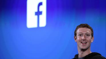 Mark Zuckerberg, PDG de Facebook, le 4 avril 2013 au siège de son réseau social  à Menlo Park, en Californie [Justin Sullivan / Getty Images/AFP/Archives]