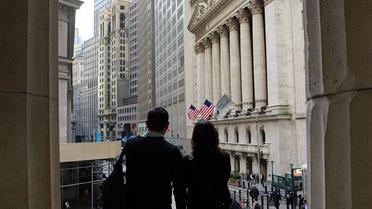 La Bourse de New York et Wall Street, à Manhattan, le 10 avril 2013 [Spencer Platt / Getty Images/AFP]