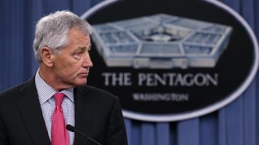 Le secrétaire à la Défense américain Chuck Hagel lors d'une conférence de presse, le 29 avril 2013 à Arlington en Virginie [Chip Somodevilla / AFP/Getty Images/Archives]
