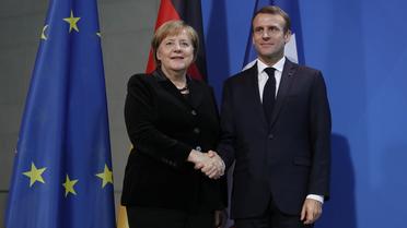 Angela Merkel et Emmanuel Macron à la Chancellerie à Berlin (Allemagne), le 18 novembre dernier. 