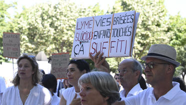 Des manifestants qui demandent une meilleure reconnaissance de la maladie de Lyme en France
