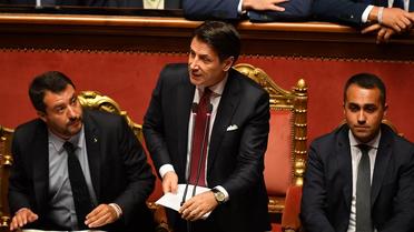 Le leader de la Ligue Matteo Salvini, le Premier ministre Giuseppe Conte et le patron du Mouvement 5 Etoiles Luigi Di Maio font partie des principaux protagonistes de la crise politique qui secoue actuellement l'Italie. 