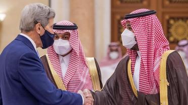Mohammed ben Salmane et John Kerry lors du «Middle East Green Initiative Summit» à Riyad.