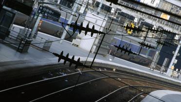 Des câbles électriques dans une gare à Paris [Joel Saget / AFP/Archives]