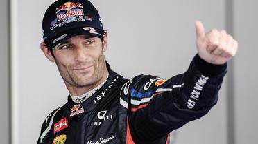 L'Australien Mark Webber (Red Bull) après avoir réussi la pole position du GP de Corée du Sud le 13 octobre 2012 à Yeongam.