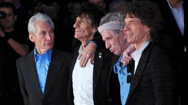 Les membres des Rolling Stones (de G à D), Charlie Watts, Ronnie Wood, Keith Richards et Mick Jagger, le 18 octobre 2012 à Londres [Carl Court / AFP/Archives]