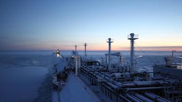 Un tanker russe dans l'Arctique le 15 novembre 2012 [- / Gazprom/AFP/Archives]