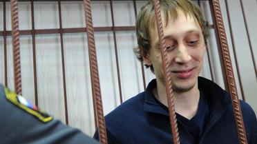 Le danseur Pavel Dmitritchenko, soupçonné d'avoir commandité l'attaque à l'acide contre le directeur artistique du théâtre, le 16 avril 2013 à Moscou [Andrey Smirnov / AFP]