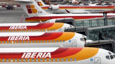 Des avions de la compagnie espagnole Iberia [Pierre Philippe Marcou / AFP/Archives]