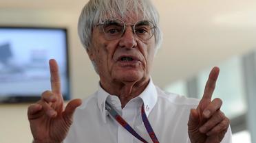 Le grand patron de la Formule 1 Bernie Ecclestone lors du Grand Prix d'Inde, près de New Delhi, le 28 octobre 2012. [Manan Vatsyayana / AFP/Archives]