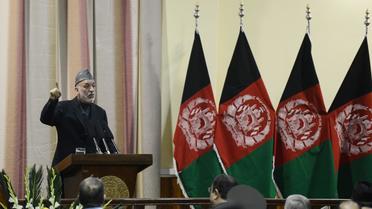 Le président afghan Hamid Karzaï, le 16 février 2013 à Kaboul [ / AFP]