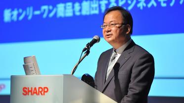Le président du groupe Sharp lors d'une conférence de presse le 8 juin 2012 à Tokyo [Kazuhiro Nogi / AFP/Archives]