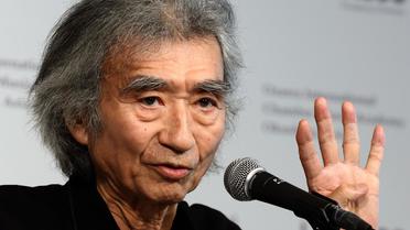 Le chef d'orchestre japonais Seiji Ozawa le 3 avril 2013 lors d'une conférence de presse à Tokyo [Toshifumi Kitamura / AFP/Archives]