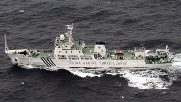 Photo fournie par les gardes-côte japonais montrant un navire chinois à proximité des îles Senkaku le 23 avril 2013 [Gardes-côte japonais/AFP/Archives / AFP]