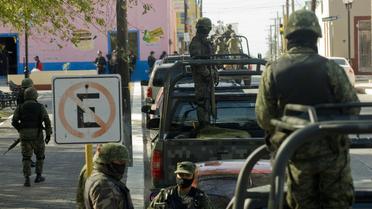Des soldats mexicains en patrouille à Ciudad Mier, le 8 décembre 2011 dans l'Etat du Tamaulipas [Alfredo Estrella / AFP/Archives]