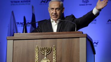 Le Premier ministre israélien Benjamin Netanyahu, le 8 novembre 2012 à Ashdod [David Buimovitch / AFP]