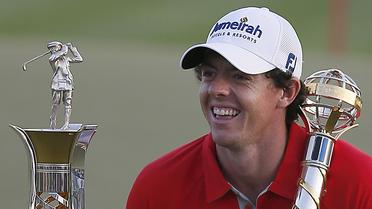 Le golfeur Nord-Irlandais Rory McIlroy après sa victoire à Dubaï le 25 novembre 2012 [Karim Sahib / AFP/Archives]