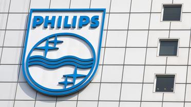 Le logo de Philips au siège de la société à Amsterdam au Pays-Bas, le 16 avril 2007 [Lex van Lieshout / ANP/AFP/Archives]
