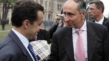 Nicolas Sarkozy et Philippe Courroye, le 7 octobre 2005 à Bièvres [Jack Guez / AFP/Archives]