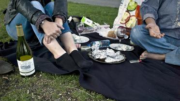 Des jeunes gens buvant de l'alcool [Jean-Philippe Ksiazek / AFP/Archives]