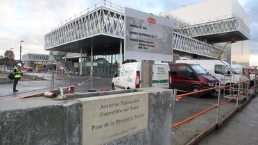 Une vue du nouveau bâtiment des Archives Nationales à Pierrefitte-sur-Seine en Seine-Saint-Denis, le 2 décembre 2011 pendant les travaux [Pierre Verdy / AFP/Archives]