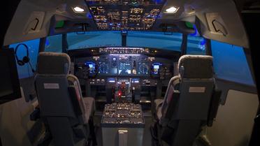 Le cockpit d'un simulateur de vol d'un Boeing 737 [Joel Saget / AFP/Archives]