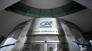 L'entrée du siège du Crédit Agricole en décembre 2011 à Paris [Lionel Bonaventure / AFP/Archives]