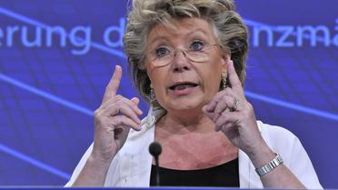 Viviane Reding, commissaire européenne à la Justice, le 25 juillet 2012 à Bruxelles [Georges Gobet / AFP/Archives]