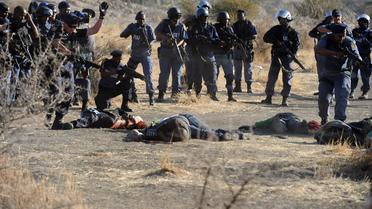 La police ouvre le feu sur des mineurs, le 16 août à Marikana. [- / AFP/Archives]