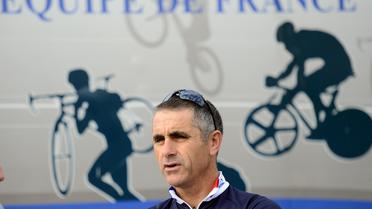 Le sélectionneur de l'équipe de France de cyclisme Laurent Jalabert le 18 septembre 2012 à Valkenburg [Franck Fife / AFP/Archives]