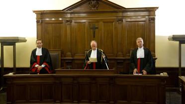 Le président du tribunal du Vatican president  lit le 6 octobre 2012 le jugement à l'issue du procès de Paolo Gabriele [- / AFP/Archives]