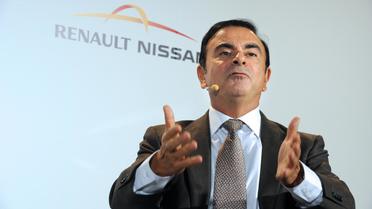 Le PDG de l'alliance Renault-Nissan Carlos Ghosn lors d'une conférence de presse au Mondial de l'Automobile à Paris, le 28 septembre 2012 [Eric Piermont / AFP/Archives]