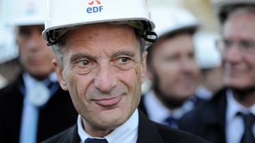 Le PDG d'EDF Henri Proglio inaugure le cycle combiné gaz de Martigues, le 12 novembre 2012 [Anne-Christine Poujoulat / AFP/Archives]