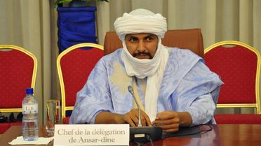 Algabass Ag Intalla, chef de la délégation d'Ansar Dine, lors d'une tentative de médiation le 4 décembre 2012 avec les autorités maliennes , à Ouagadougou, sous l'égide du Burkina Faso [Ahmed Ouoba / AFP/Archives]