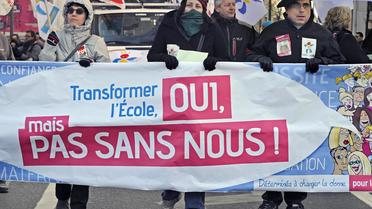 Des enseignants lors d'une manifestation le 12 février 2013 à Marseille [Boris Horvat / AFP/Archives]
