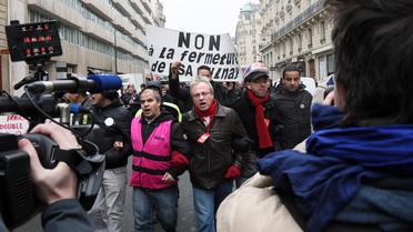 Manifestation contre la fetmeture de l'usine PSA d'Aulnay, le 14 février 2013 à Paris [Loic Venance / AFP/Archives]