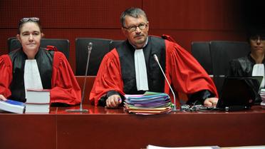 Dominique Pannetier (c), président de la cour criminelle de Nantes, pendant le procès de Tony Meilhon, le 22 mai 2013 [Frank Perry / AFP/Archives]