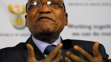 Le président sud-africain Jacob Zuma s'exprime, le 30 mai 2013 à Prétoria [Alexander Joe / AFP/Archives]