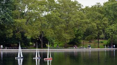 Des bateaux télécommandés sur le lac de Central Park, à New York [Stan Honda / AFP/Archives]